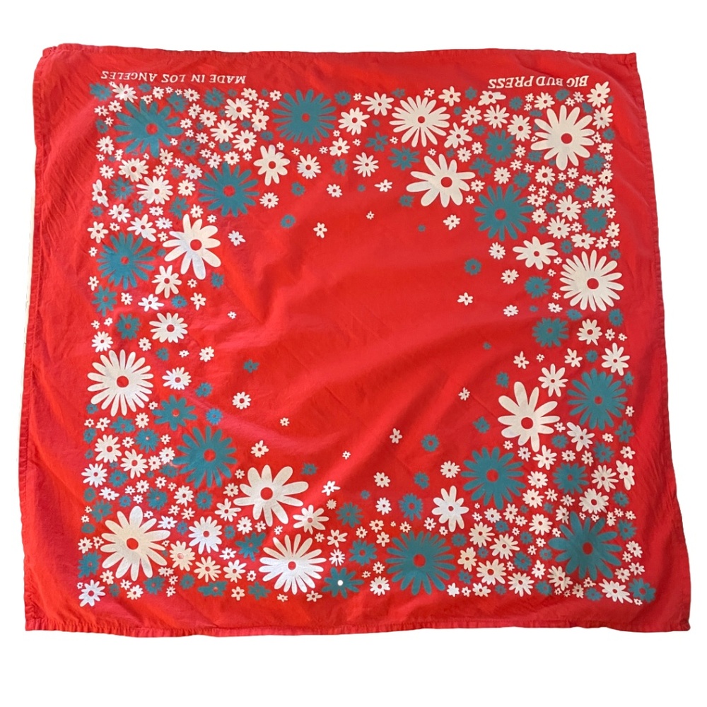 Big Bud Press Daisy Bandana Red